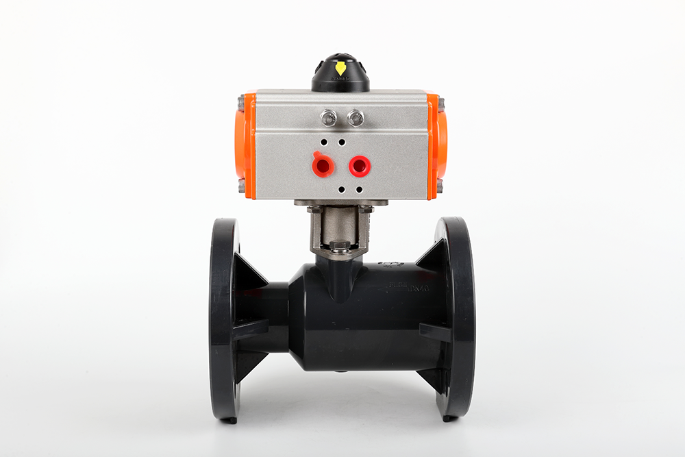 白塔气动法兰一体球阀